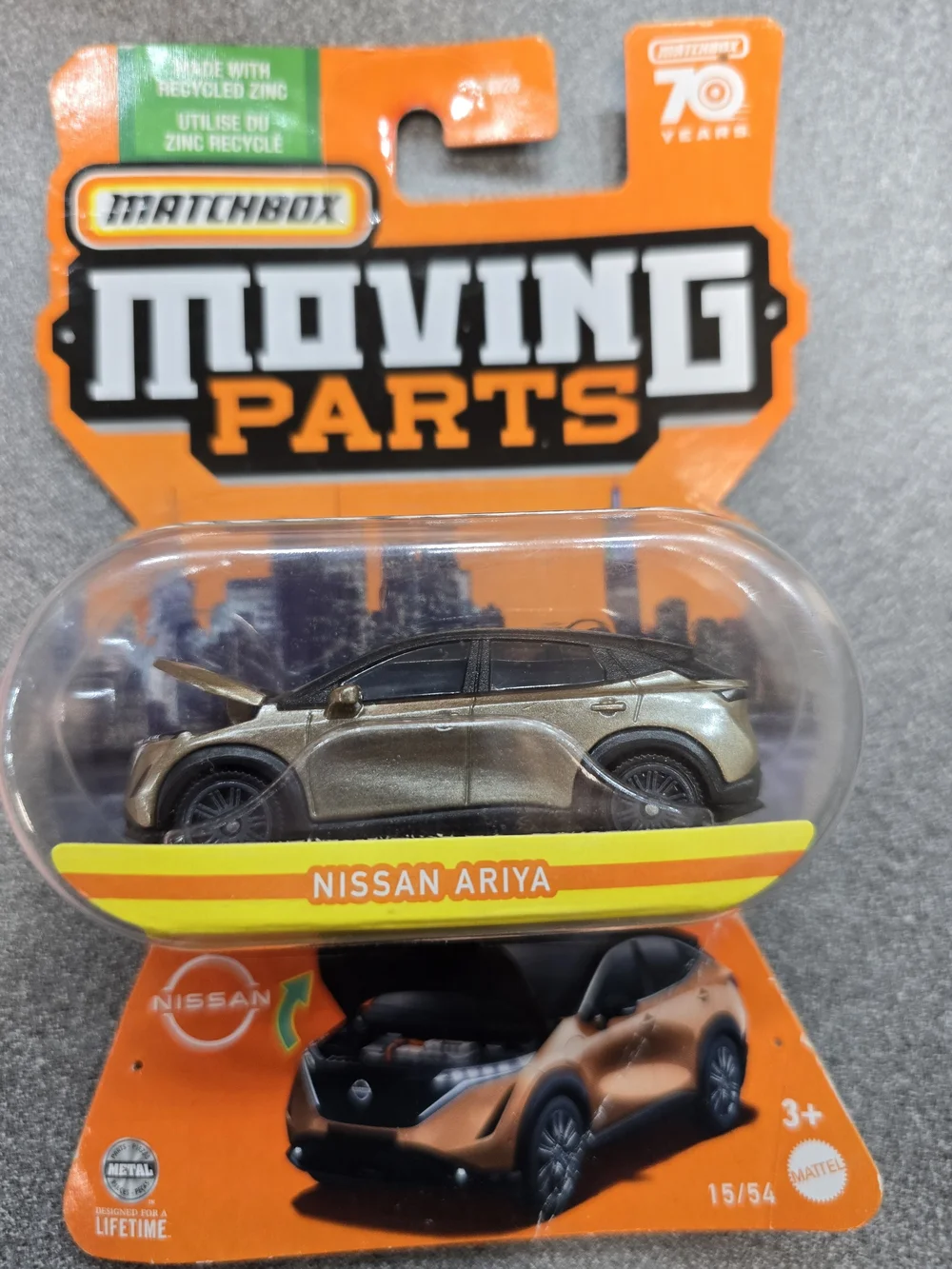 Match Metallic Gold Nissan Ariya Die-Cast Car